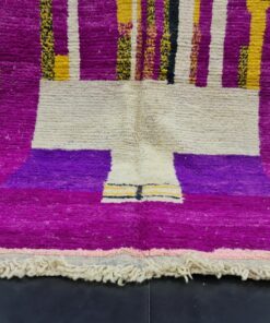 Handmade Boujaad Rug-Purple Wool Rug