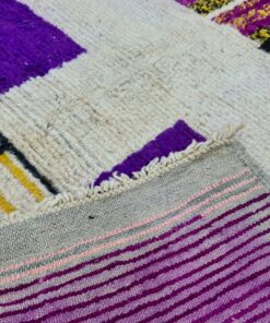 Handmade Boujaad Rug-Purple Wool Rug