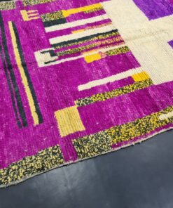 Handmade Boujaad Rug-Purple Wool Rug