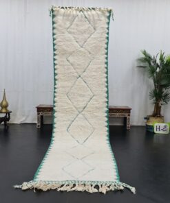 White And Aqua Green Rug
