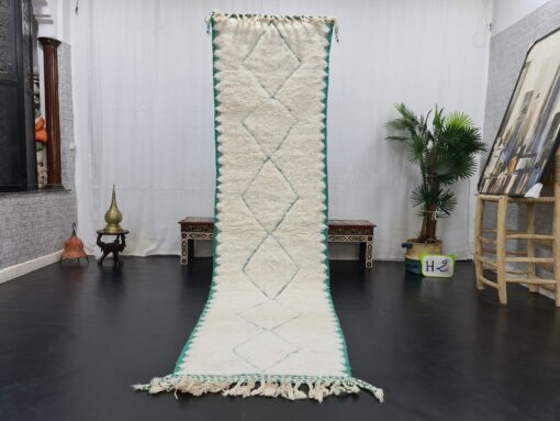 White And Aqua Green Rug