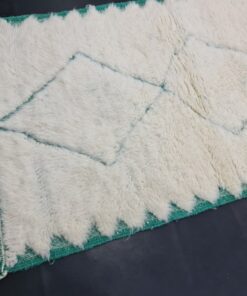 White And Aqua Green Rug
