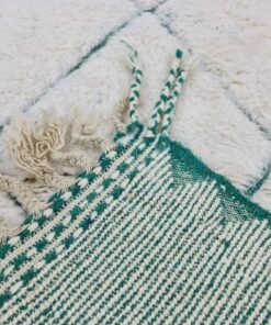 White And Aqua Green Rug