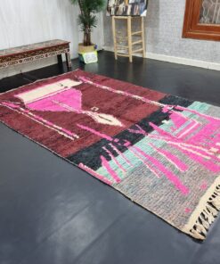 Abstract Brown And Pink Rug