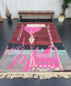 Abstract Brown And Pink Rug