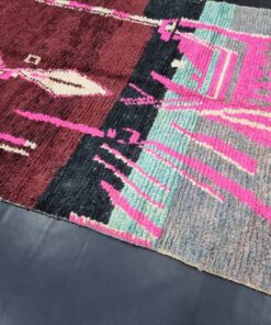 Abstract Brown And Pink Rug