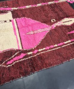 Abstract Brown And Pink Rug