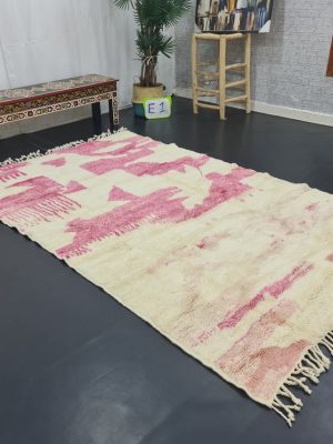 Handmade Moroccan Carpet, Abstract Plush Rug