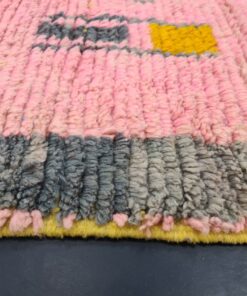 White, Pink And Orange Moroccan Rug