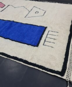 White And Blue Rug