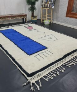 White And Blue Rug