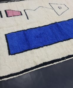 White And Blue Rug