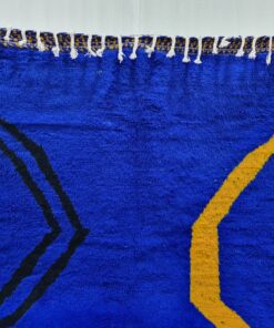 Bright Blue Wool Rug