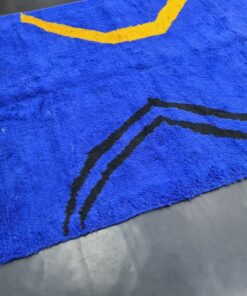 Bright Blue Wool Rug