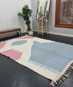 Pale Blue And Pink Carpet