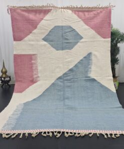 Pale Blue And Pink Carpet