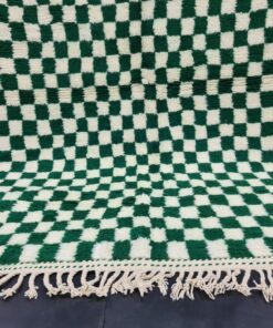 White and Green Rug