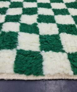 White and Green Rug
