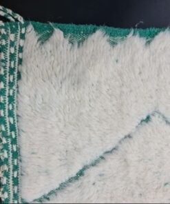 White And Aqua Green Rug