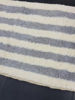 Striped White And Grey RugStriped White And Grey Rug