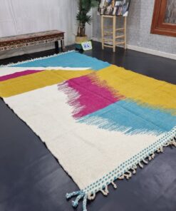 Mustard And Blue Rug