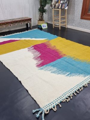 Mustard And Blue Rug