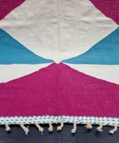 White, Blue And Pink Carpet