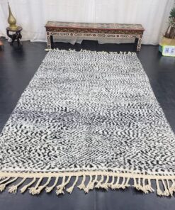 Dotted Black And White Rug