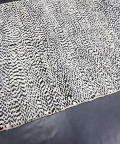 Dotted Black And White Rug