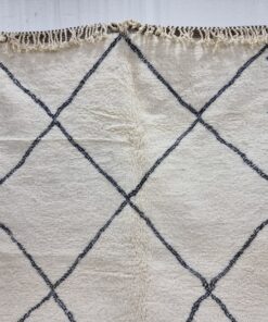 Geometric White And Black Rug