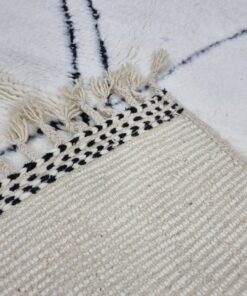 Geometric Off White And Black Rug