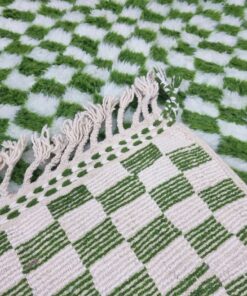 Pear Green and White Rug