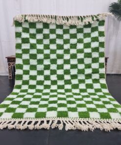 India Green And White Rug