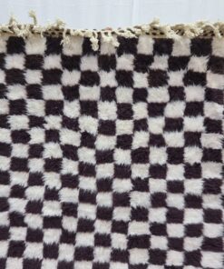 Dark Brown and White Rug