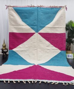 White, Blue And Pink Carpet