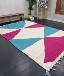 White, Blue And Pink Carpet