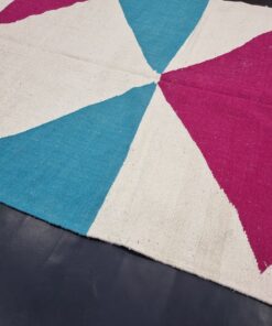 White, Blue And Pink Carpet