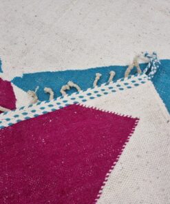 White, Blue And Pink Carpet