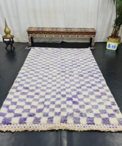 Faded Purple And White Rug