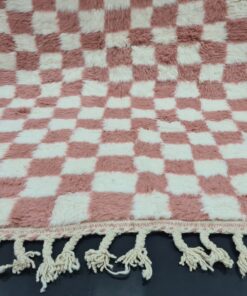 Peach And White Rug