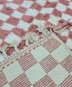 Peach And White Rug