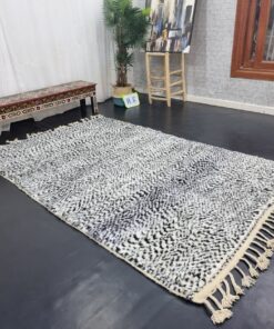 Dotted Black And White Rug