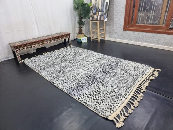 Dotted Black And White Rug