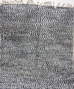 Dotted Black And White Rug