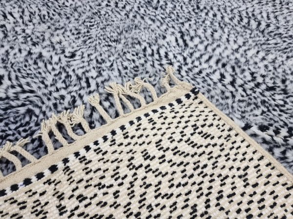 Dotted Black And White Rug