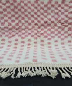 Faded Pink And White Rug