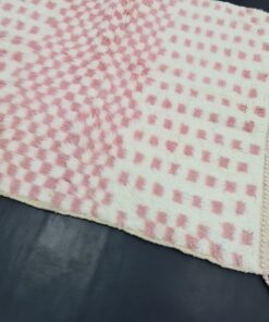 Faded Pink And White Rug
