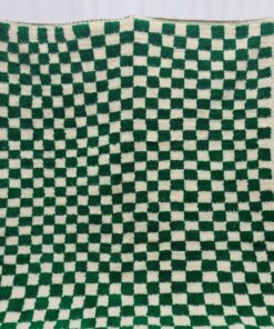 Dark Green And White Rug