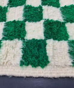 Dark Green And White Rug