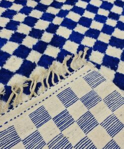 Royal Blue and White Rug